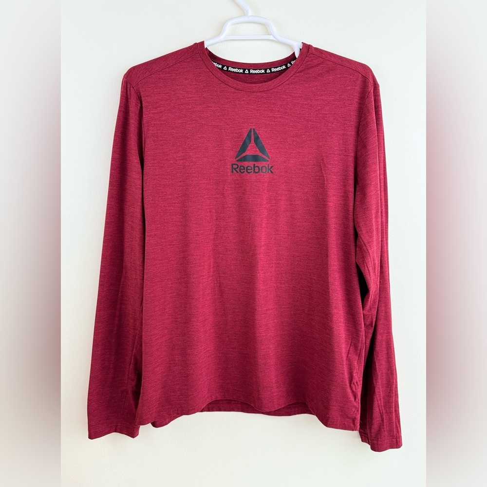 Reebok Activewear Long Sleeve Shirt, Men's Size XL, Color Crimson